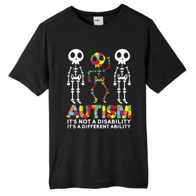 Skull Dance Autism Awareness Mom Dad Autism Tall Fusion ChromaSoft Performance T-Shirt