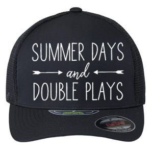 Summer Days And Double Plays Baseball Softball Summer Flexfit Unipanel Trucker Cap