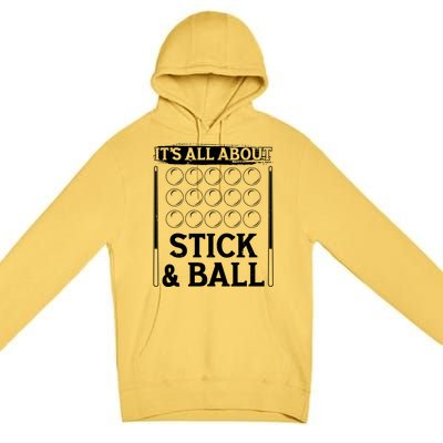 Snooker Dult All About Stick And Ball Billiards Gift Premium Pullover Hoodie