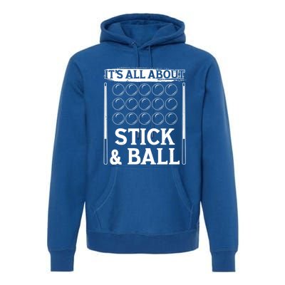 Snooker Dult All About Stick And Ball Billiards Gift Premium Hoodie