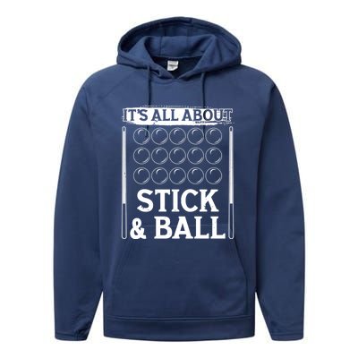 Snooker Dult All About Stick And Ball Billiards Gift Performance Fleece Hoodie