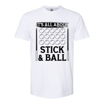 Snooker Dult All About Stick And Ball Billiards Gift Softstyle CVC T-Shirt