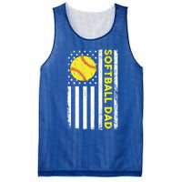 Softball Dad American Flag Fathers Day Cool Gift Mesh Reversible Basketball Jersey Tank