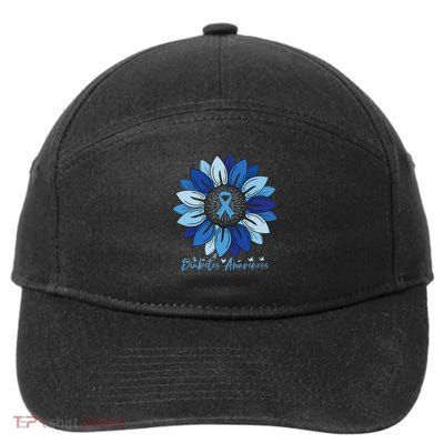 Sunflower Diabetes Awareness Month 7-Panel Snapback Hat