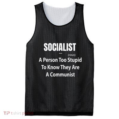 Socialist Definition A Person Too Stupid To Know They Are Mesh Reversible Basketball Jersey Tank