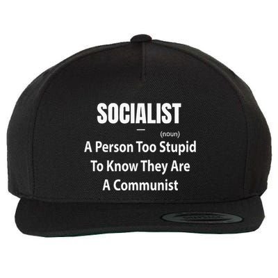 Socialist Definition A Person Too Stupid To Know They Are Wool Snapback Cap