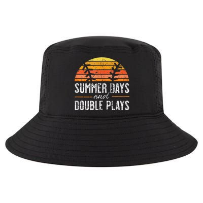Summer Days and Double Plays Baseball Player Retro Vintage Cool Comfort Performance Bucket Hat