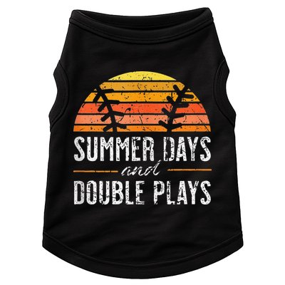 Summer Days and Double Plays Baseball Player Retro Vintage Doggie Tank
