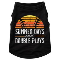 Summer Days and Double Plays Baseball Player Retro Vintage Doggie Tank