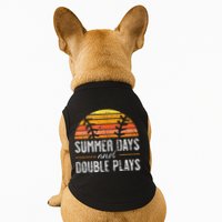Summer Days and Double Plays Baseball Player Retro Vintage Doggie Tank