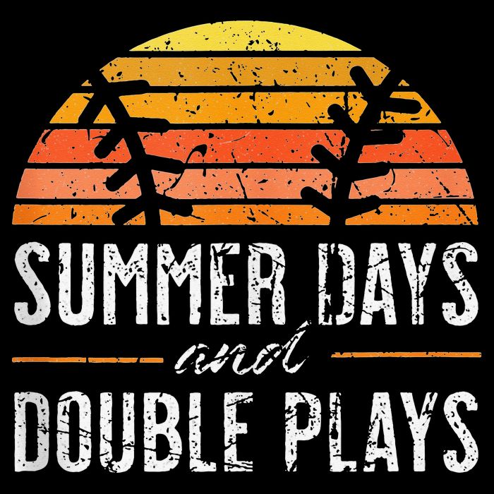 Summer Days and Double Plays Baseball Player Retro Vintage T-Shirt