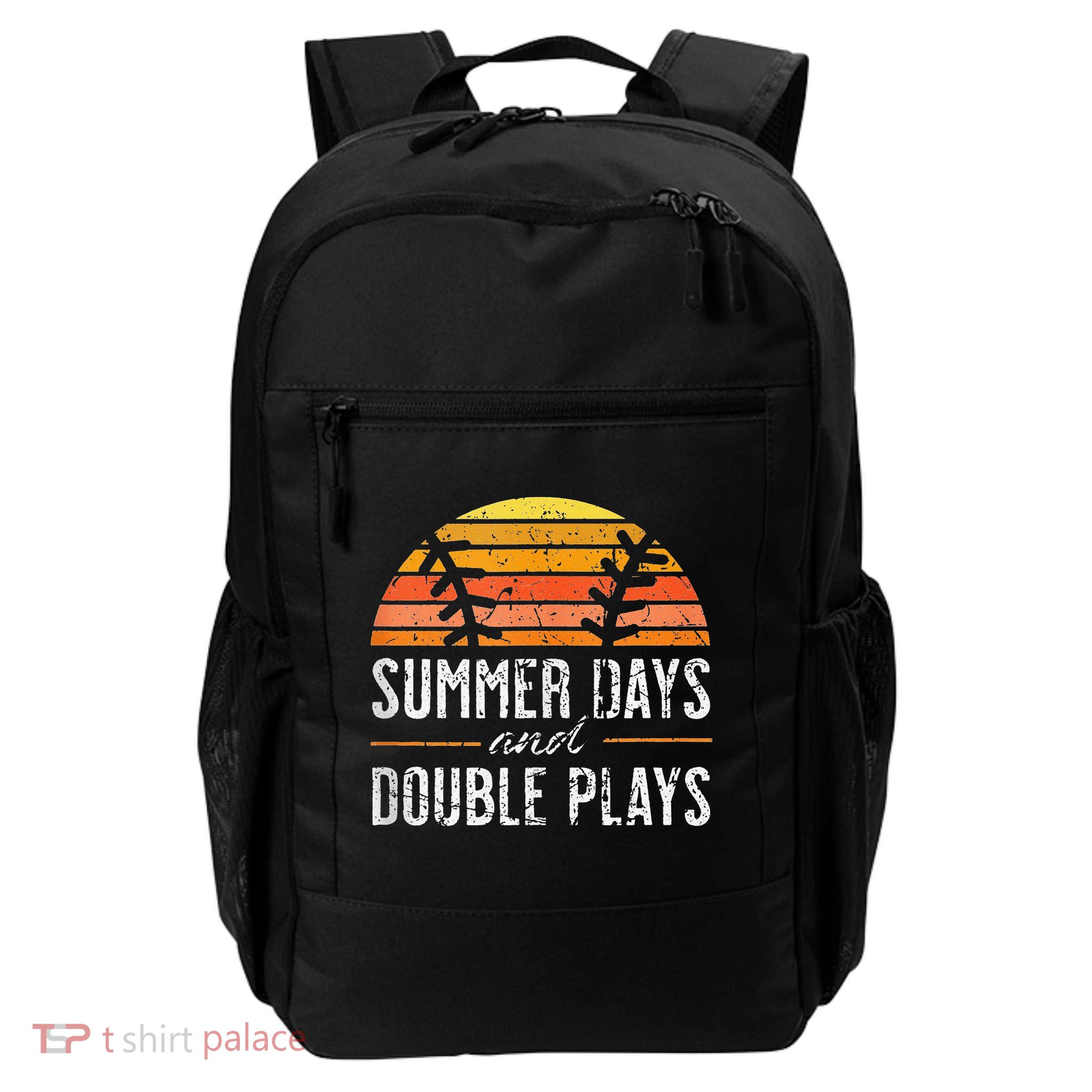 Summer Days and Double Plays Baseball Player Retro Vintage Backpack