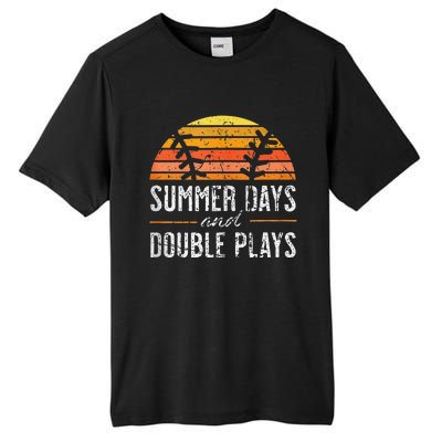 Summer Days and Double Plays Baseball Player Retro Vintage Tall Fusion ChromaSoft Performance T-Shirt