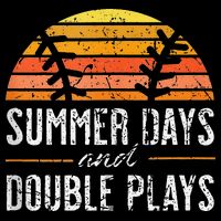 Summer Days and Double Plays Baseball Player Retro Vintage Bucket Hat
