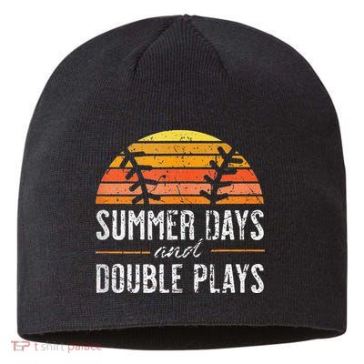 Summer Days and Double Plays Baseball Player Retro Vintage Sustainable Beanie