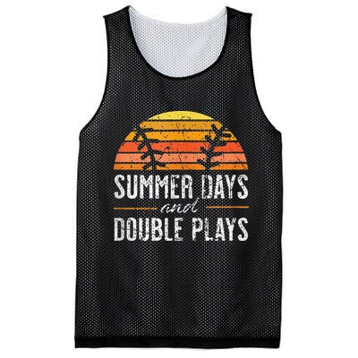 Summer Days and Double Plays Baseball Player Retro Vintage Mesh Reversible Basketball Jersey Tank