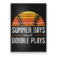 Summer Days and Double Plays Baseball Player Retro Vintage Poster