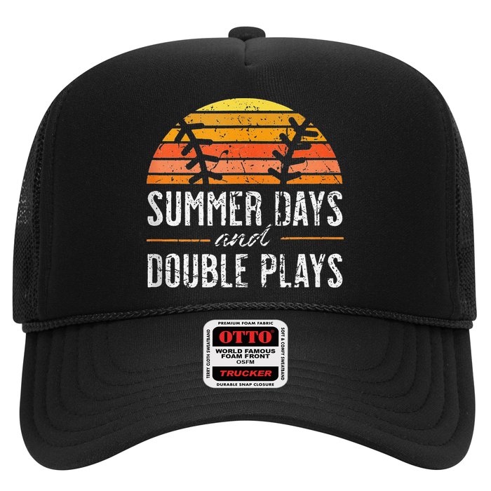 Summer Days and Double Plays Baseball Player Retro Vintage Trucker Hat