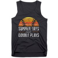 Summer Days and Double Plays Baseball Player Retro Vintage Tank Top