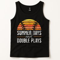 Summer Days and Double Plays Baseball Player Retro Vintage Tank Top