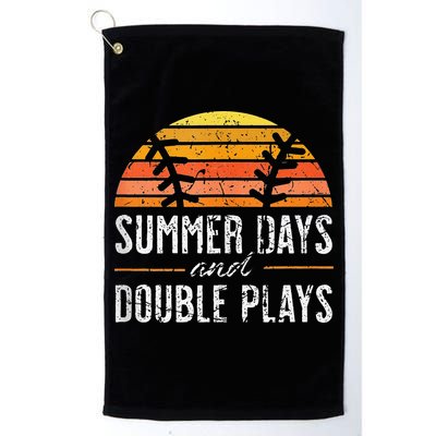 Summer Days and Double Plays Baseball Player Retro Vintage Golf Towel