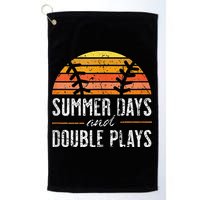 Summer Days and Double Plays Baseball Player Retro Vintage Golf Towel