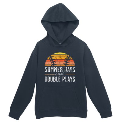 Summer Days and Double Plays Baseball Player Retro Vintage Urban Pullover Hoodie