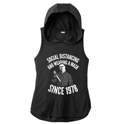 Social Distancing And Wearing A Mask Since 1978 TShirt Ladies PosiCharge Tri-Blend Wicking Draft Hoodie Tank