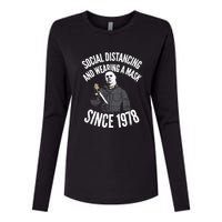 Social Distancing And Wearing A Mask Since 1978 TShirt Womens Cotton Relaxed Long Sleeve T-Shirt