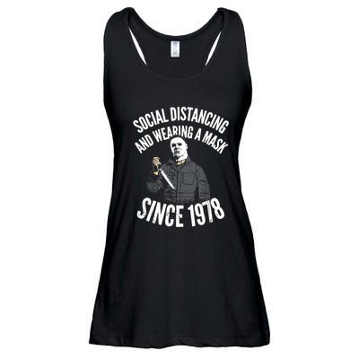 Social Distancing And Wearing A Mask Since 1978 TShirt Ladies Essential Flowy Tank