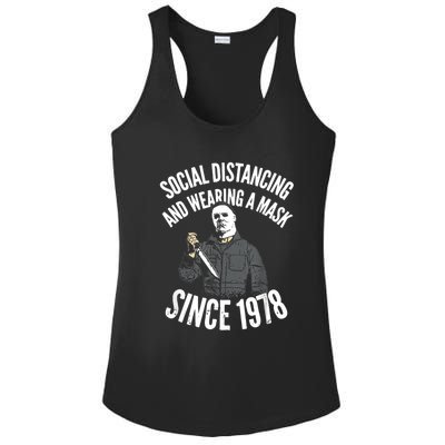 Social Distancing And Wearing A Mask Since 1978 TShirt Ladies PosiCharge Competitor Racerback Tank