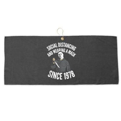 Social Distancing And Wearing A Mask Since 1978 TShirt Large Microfiber Waffle Golf Towel