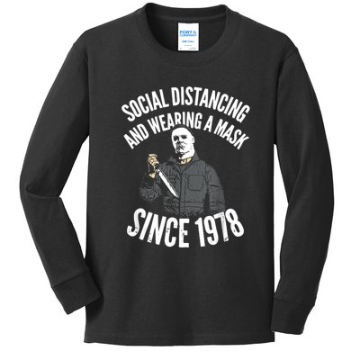 Social Distancing And Wearing A Mask Since 1978 TShirt Kids Long Sleeve Shirt