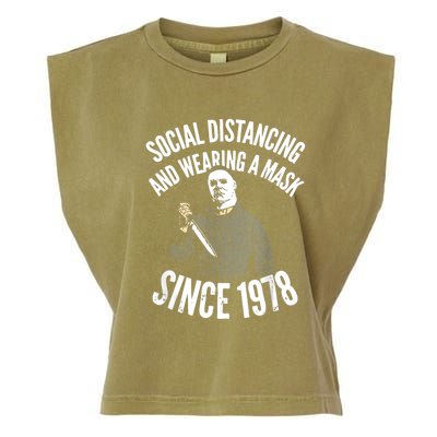 Social Distancing And Wearing A Mask Since 1978 TShirt Garment-Dyed Women's Muscle Tee