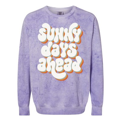 Sunny Days Ahead Retro Summer Colorblast Crewneck Sweatshirt