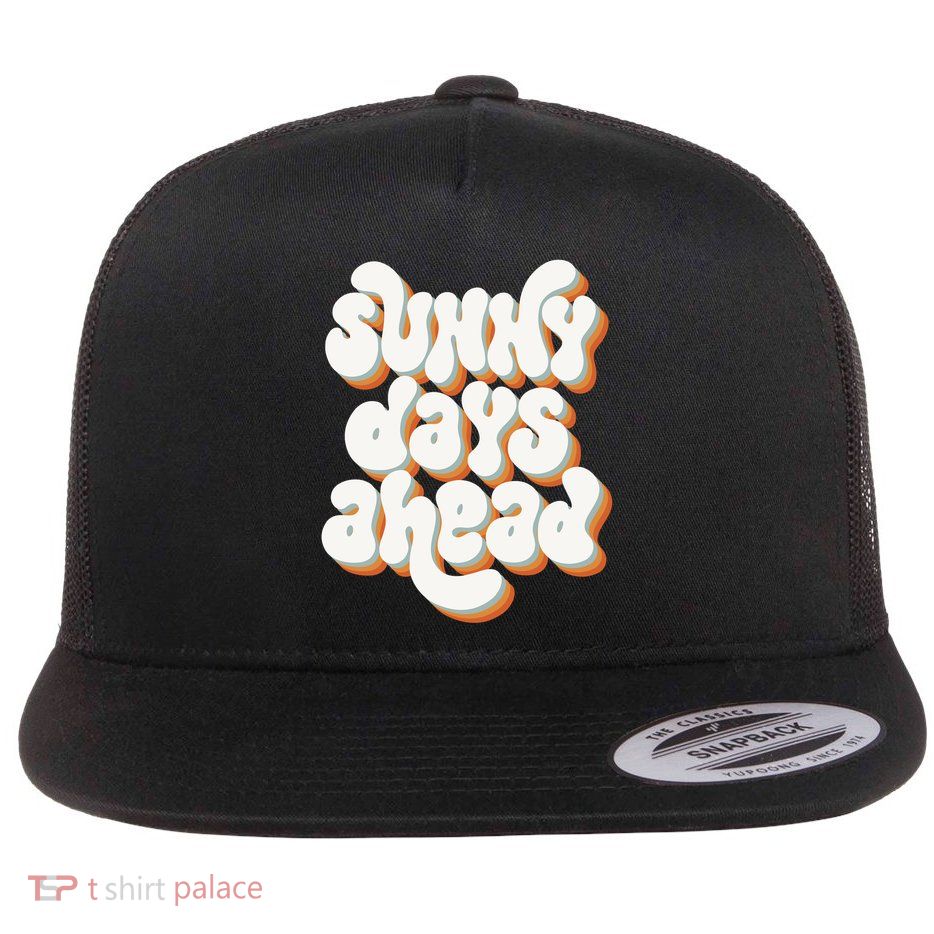 Sunny Days Ahead Retro Summer Flatbill Hat
