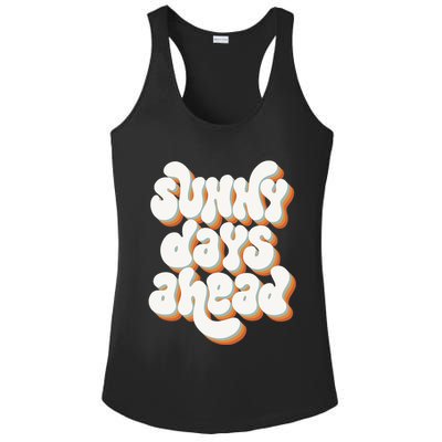 Sunny Days Ahead Retro Summer Ladies PosiCharge Competitor Racerback Tank