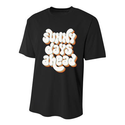 Sunny Days Ahead Retro Summer Youth Performance Sprint T-Shirt