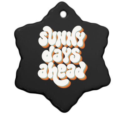 Sunny Days Ahead Retro Summer Ceramic Star Ornament