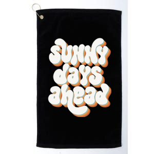 Sunny Days Ahead Retro Summer Platinum Collection Golf Towel