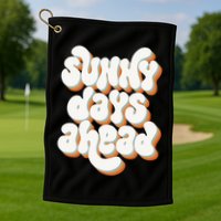 Sunny Days Ahead Retro Summer Golf Towel