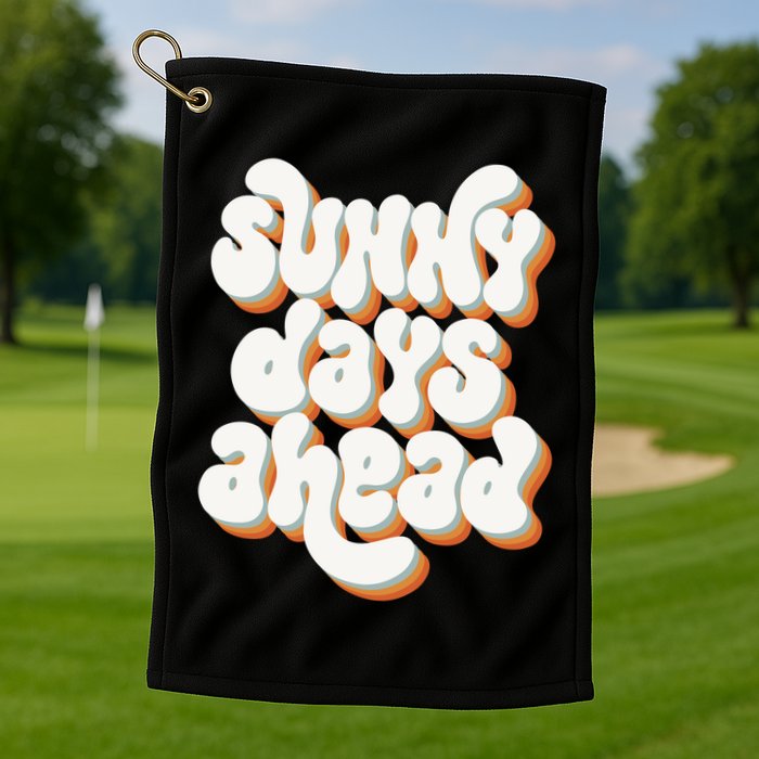 Sunny Days Ahead Retro Summer Golf Towel