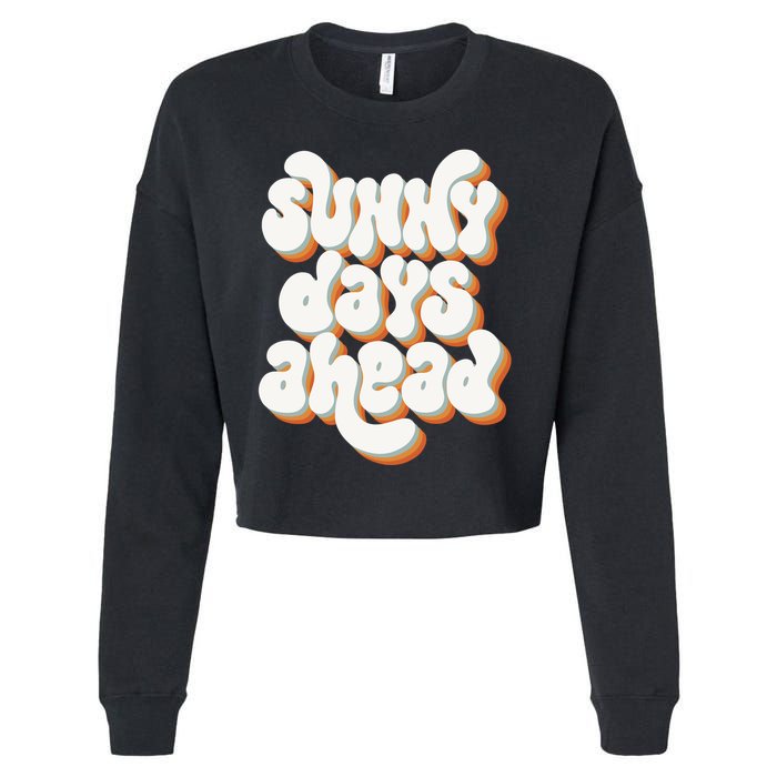 Sunny Days Ahead Retro Summer Cropped Pullover Crew