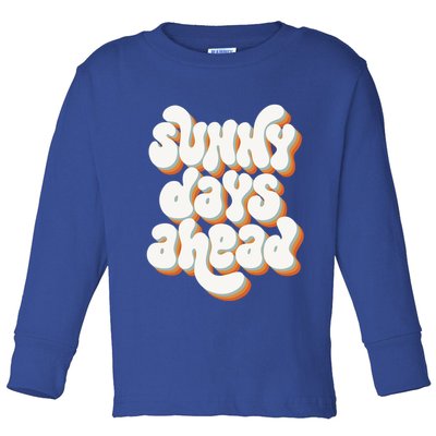 Sunny Days Ahead Retro Summer Toddler Long Sleeve Shirt