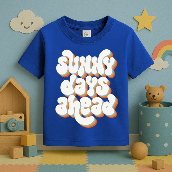 Sunny Days Ahead Retro Summer Toddler T-Shirt