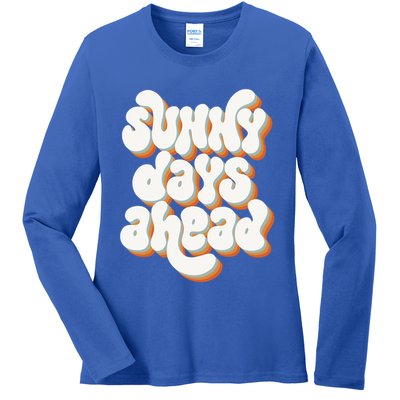 Sunny Days Ahead Retro Summer Ladies Long Sleeve Shirt