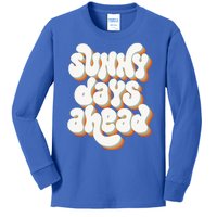 Sunny Days Ahead Retro Summer Kids Long Sleeve Shirt