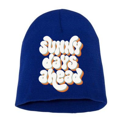 Sunny Days Ahead Retro Summer Short Acrylic Beanie