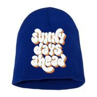 Sunny Days Ahead Retro Summer Short Acrylic Beanie