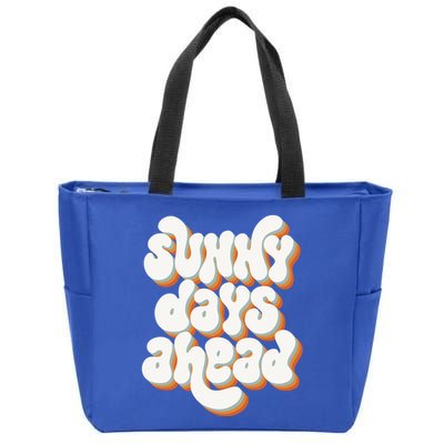 Sunny Days Ahead Retro Summer Zip Tote Bag